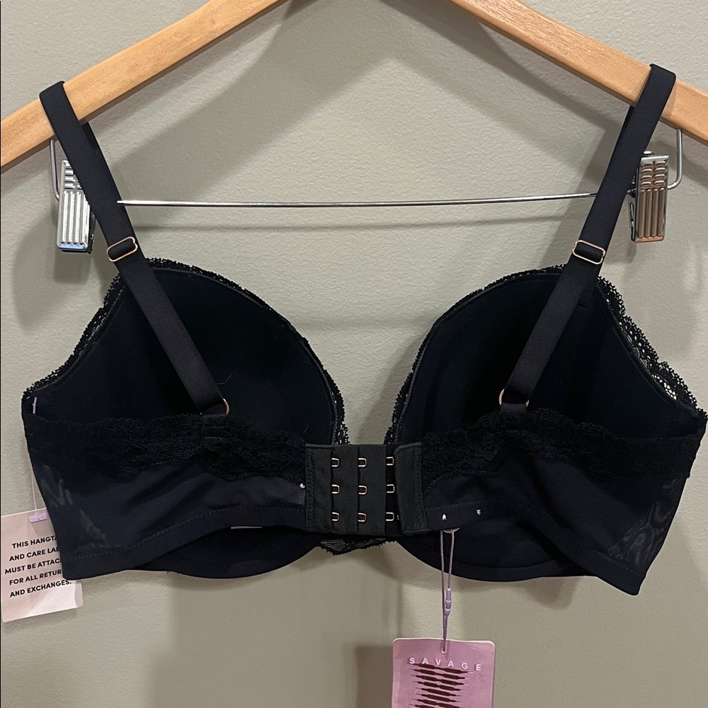 Savage X Fenty Black Underwire Bra 36 DDD - Picture 6 of 9